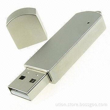 Metal USB Flash Drive with 4GB Memory Stick and LED Indicator, Ideal as Promotional Gifts Purposes